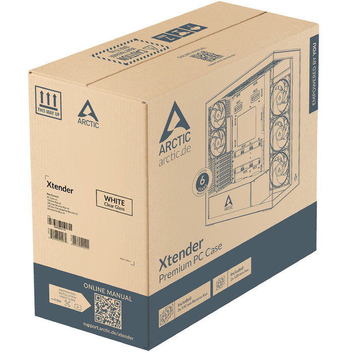 Arctic Xtender VG White Blanca con Cristal Transparente